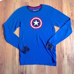 Marvel Thermal Shirt Captain America Boy’s Medium